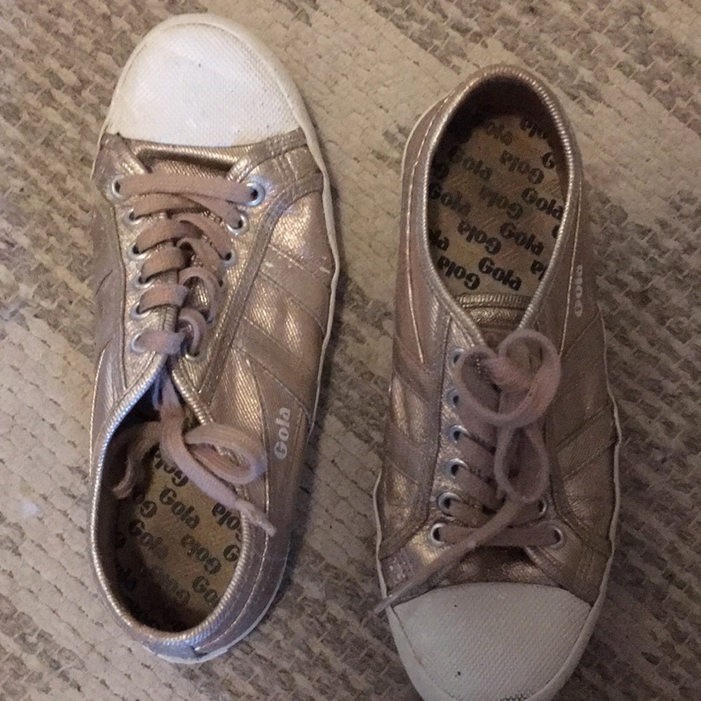 Rose Gold Gola sneakers